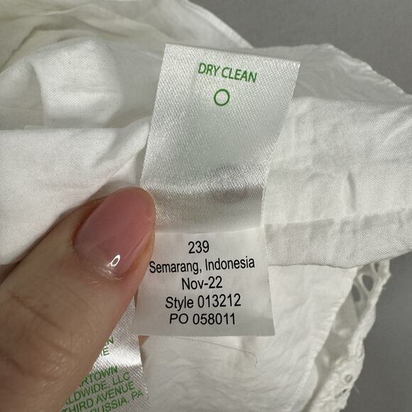 Lilly Pulitzer Kay Dress Womens 12 White Floral Eyelet Babydoll Mini Cottagecore - Picture 15 of 15